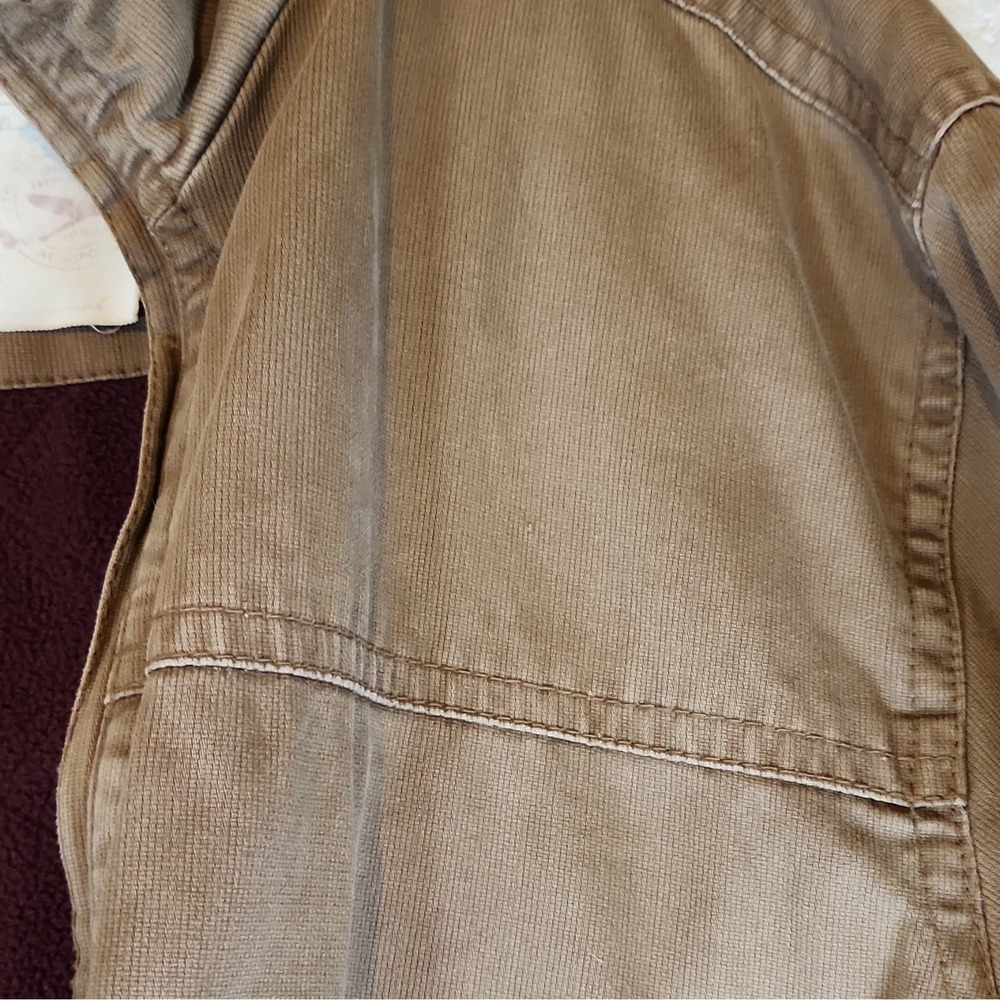 VTG Aéropostale Men's Insulated Brown Canvas‎ Quilted Fleece lined Jacket Sz XL - Picture 6 of 11
